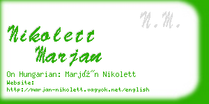 nikolett marjan business card